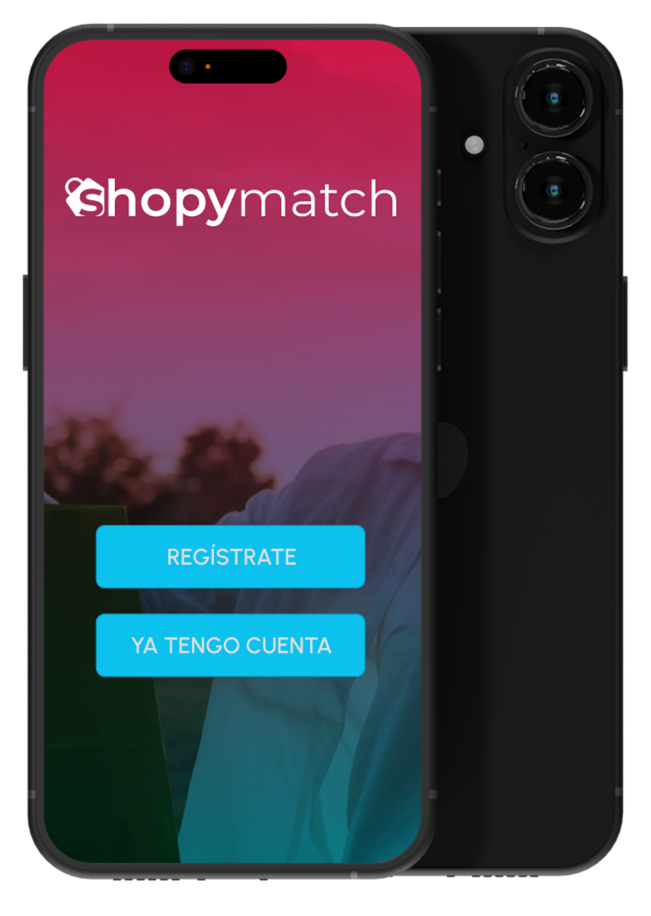 Mockup móvil shopymatch